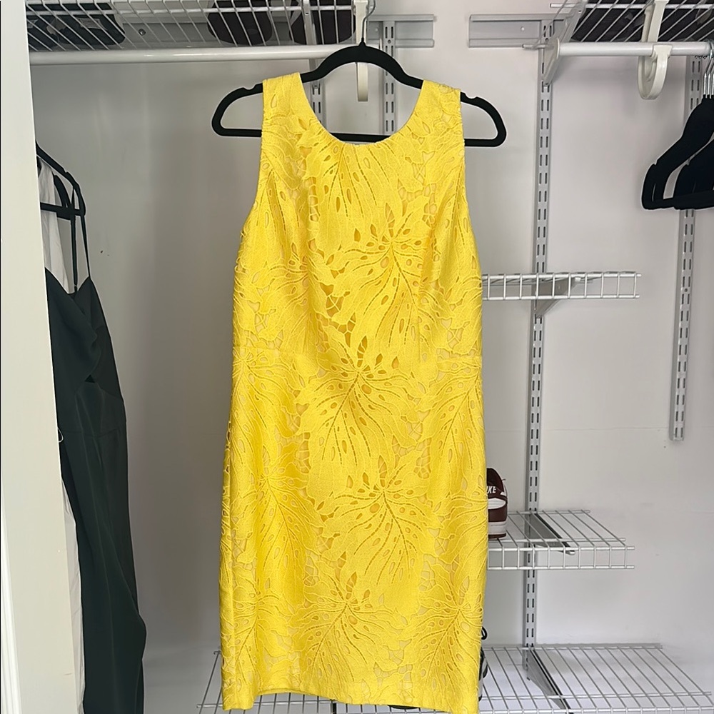 Talbots Yellow Floral Midi Dress